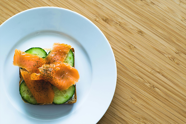 Nutrition for eye health: salmon.