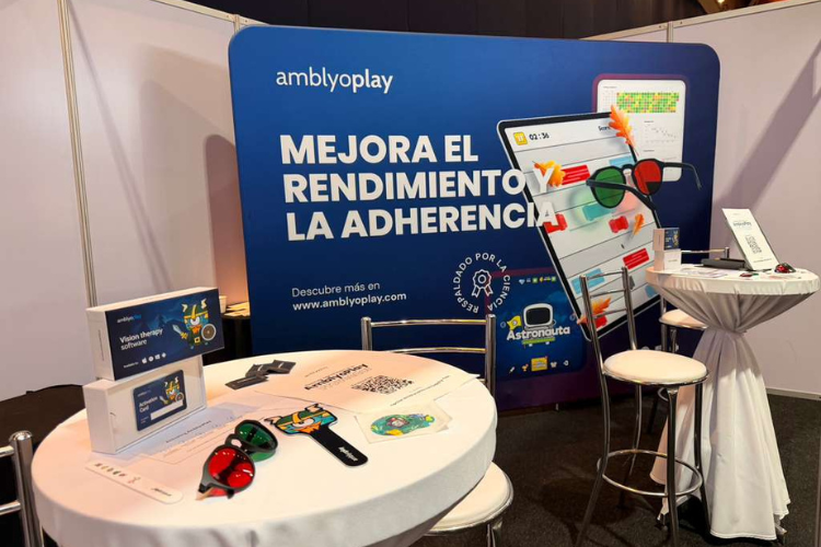 El stand de AmblyoPlay en el congreso de optometría en México.